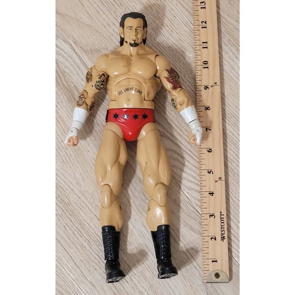 2008 Jakks Pacific WWE Maximum Aggression CM Punk 12” Wrestling Action Figure - Picture 2 of 3